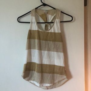 Gold/White Racerback Tank Top